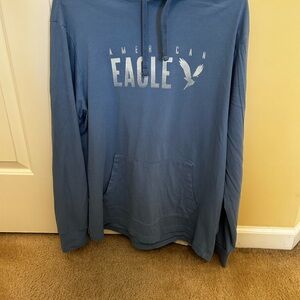 American Eagle Outfitters Blue Smiley Hoodie